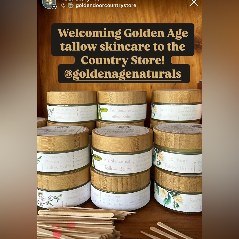 Golden Age Naturals Grass Fed Beef Tallow Balms